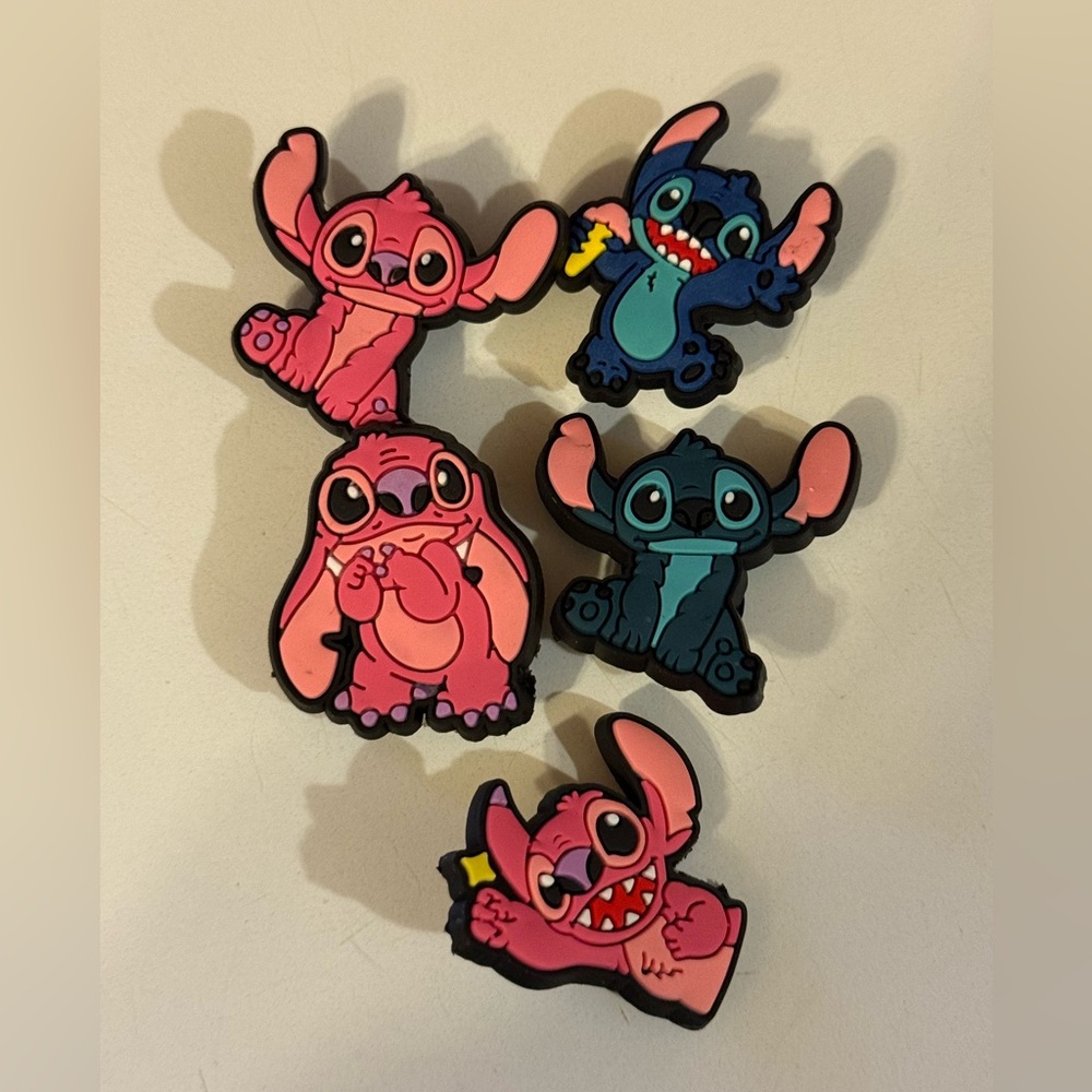 NEW~ Stitch and Angel Shoe Charms set of 4